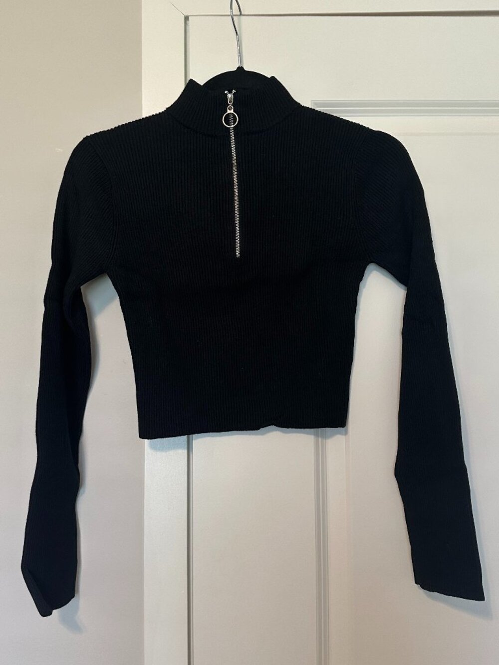 Blue Blush Crop Quarter Zip